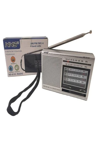 ULTRATEKNO NS-8153 Taşınabilir Pilli Cep Radyosu Deprem Çantası Radyosu Am Fm SW-1-6 8 Bandlı Mini Radyo - Resim 8