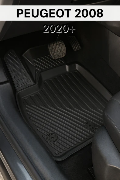 Black Gold Peugeot 2008 2020+ Uyumlu 3D Oto Paspas Premium - Resim 3