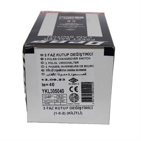 Opaş 3x40A 1-0-2 Kutup Değiştirici Kilitli Pako Şalter - YKL305040 - Resim 4