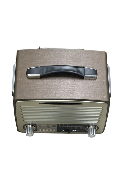 Kemai MD-1700BT Nostaljik Radyo Bluetooth'lu Hoparlör USB Tf Sd Aux Fm Destekli Retro Radyo - 6