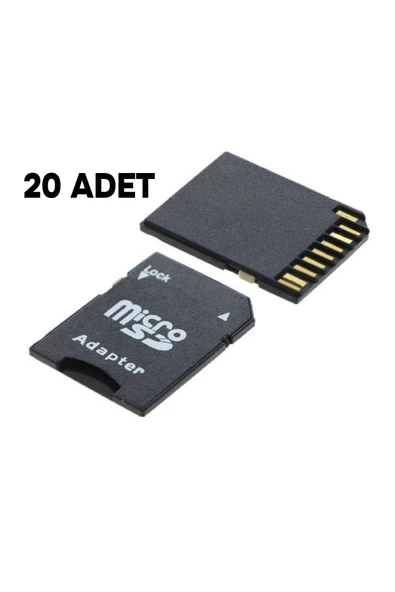 ULTRATEKNO 20 Adet SD Hafıza Kart Adaptörü Mikro SD Card Adapter - Resim 5