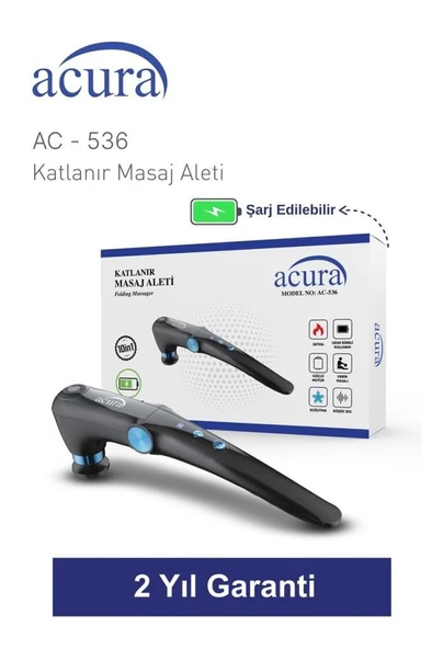 Acura AC-536 Isıtmalı & Soğutmalı Profesyonel Katlanır Masaj Aleti - 2
