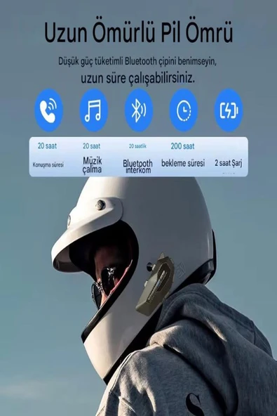 ULTRATEKNO Profesyonel Maxto X2 Intercom IPX6 Su Geçirmez, Gürültü Önleyici, HIFI Ses, Tüm Kasklara Uygun - Resim 4