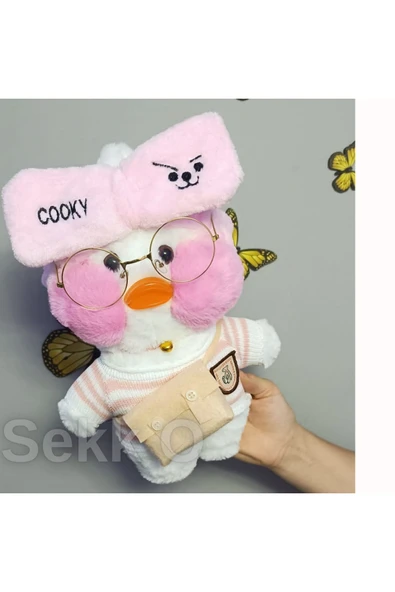 Sekk O Lalafanfan Ördek Peluş Beyaz (ÜRÜN GÖRSEL GÖRDÜĞÜNÜZ KIYAFET MODELİ VE GÖZLÜĞÜ ILE GÖNDERİLİYOR)