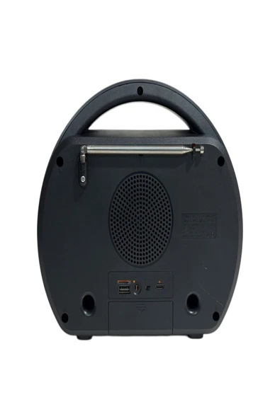 ULTRATEKNO FP-535 El Fenerli Büyük Boy Bluetooth Hoparlör Ahşap Şömine Görünümlü Nostaljik FM Radyo - 5