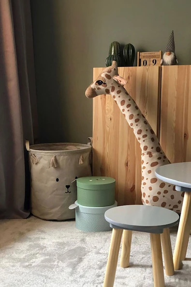 Platin Gift Zürafa Uyku Oyun Arkadaşım Yumoş Büyük Boy 100 Cm Dekoratif Yastık Uyku Ve Oyun Arkadaşım Büyük B - 4