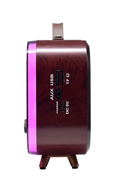 ULTRATEKNO M-1315BT Bluetooth Subwoofer'lı Retro Radyo Şarjlı 3 Band FM/AM/SW Vintage Hoparlör USB TF Destekli - 5