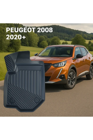 Black Gold Peugeot 2008 2020+ Uyumlu 3D Oto Paspas Premium - Resim 2