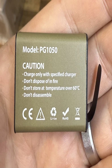 ULTRATEKNO 2 Adet Pg1050 Batarya Eken Aksiyon Kamera Bataryası 3.7v 1050mah 3.885wh - 6