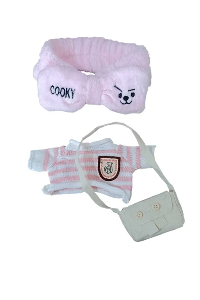 Sekk O sevimli Lalafanfan Kıyafeti 3 Parca Çanta,Toka, Kazak - 2