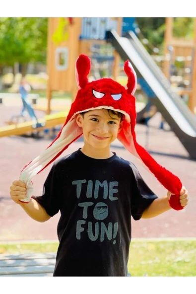 Sekk O Kulakları Hareket Eden Örümcek Adam Peluş Tavşan (IŞIKLI) Çocukların Severek Taktığı Bere - 2