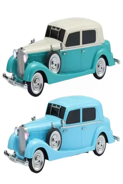 ULTRATEKNO WS-1934 Pontiac Sedan Diecast Araba Bluetooth Hoparlör Işıklı, FM Radyo ve USB Destekli Müzik Kutusu - Resim 3