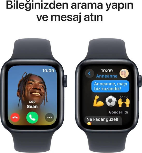 Apple Watch SE 2 2023 GPS 44mm Gece Yarısı Alüminyum Kasa ve Spor Kordon Akıllı Saat (Apple Türkiye Garantili) - 5