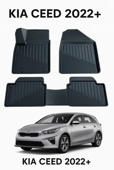 Black Gold Kia Ceed 2022+ Uyumlu 3D Oto Paspas Premium - Resim 3