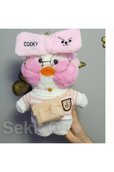 Sekk O Lalafanfan Ördek Peluş Beyaz (ÜRÜN GÖRSEL GÖRDÜĞÜNÜZ KIYAFET MODELİ VE GÖZLÜĞÜ ILE GÖNDERİLİYOR) - 5