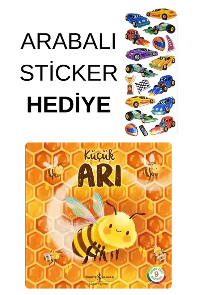 ARABALI STİCKER HEDİYELİ - OKUL ÖNCESİ RESİMLİ KİTAPLAR MASAL - KÜÇÜK ARI ürün görseli