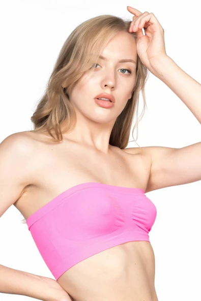 NEON FUŞYA MI Emay 4002 Soft Straplez Büstiyer - Resim 2