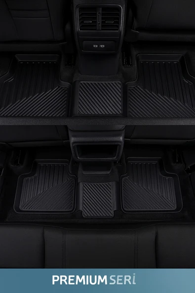 Black Gold Volkswagen Tiguan 2024+ Uyumlu 3D Oto Paspas Premium - Resim 4