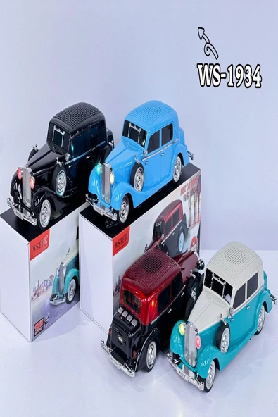 ULTRATEKNO WS-1934 Pontiac Sedan Diecast Araba Bluetooth Hoparlör Işıklı, FM Radyo ve USB Destekli Müzik Kutusu - Resim 7