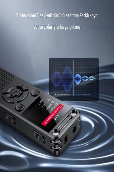 ULTRATEKNO HS-32 Profesyonel Metal Ses Kayıt Cihazı 96GB Çift Hoparlör, Kristal Mikrofon, Gürültü Azaltma - Resim 4