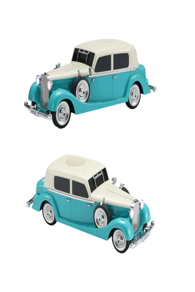 ULTRATEKNO WS-1934 Pontiac Sedan Diecast Araba Bluetooth Hoparlör Işıklı, FM Radyo ve USB Destekli Müzik Kutusu - Resim 7