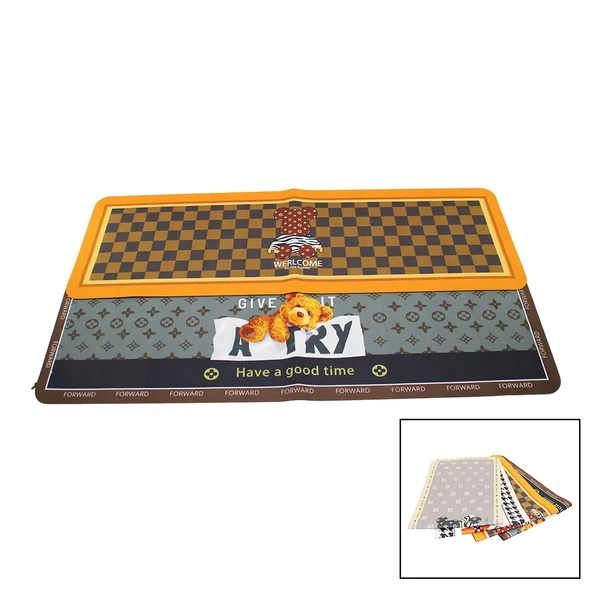 DİKDÖRTGEN RENKLİ DESENLİ - RESİMLİ SU EMİCİ - SİHİRLİ BANYO PASPASI ELASTİK 116 X 37.5CM (5284) ürün görseli