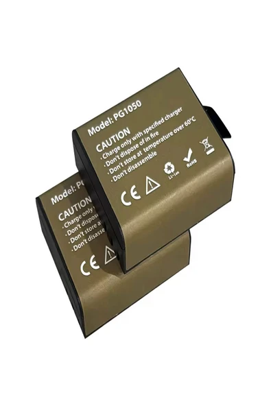 ULTRATEKNO 2 Adet Pg1050 Batarya Eken Aksiyon Kamera Bataryası 3.7v 1050mah 3.885wh ürün görseli