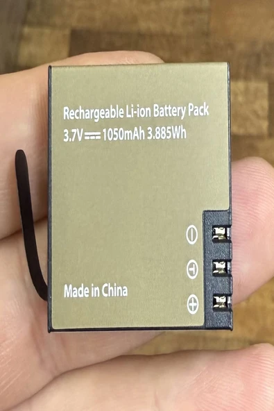 ULTRATEKNO 2 Adet Pg1050 Batarya Eken Aksiyon Kamera Bataryası 3.7v 1050mah 3.885wh - Resim 5