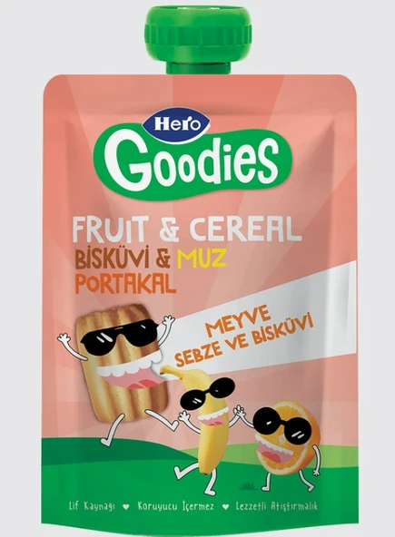 Hero Goodies Muz Portakal Bisküvi Havuç 100 Gr ürün görseli