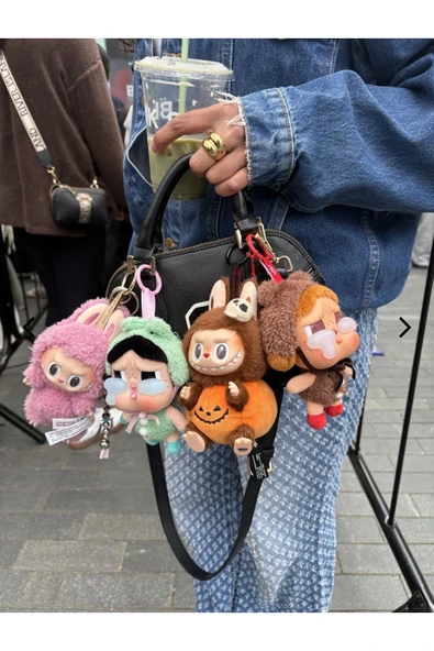Pop Mart Crying Again Cry Baby Çanta Charmı Aksesuar-1Adet Anahtarlık Peluş-labubu - 7