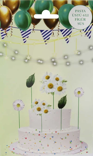 PASTA SÜSÜ PAPATYA 6 ADET ürün görseli