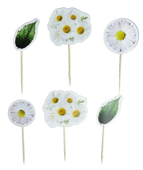 PASTA SÜSÜ PAPATYA 6 ADET - Resim 2