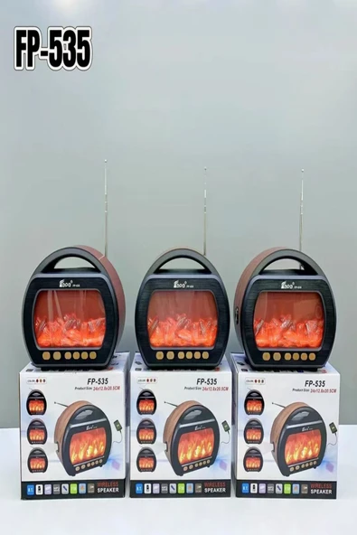 EPE FP-535 Şömine Görünümlü Nostaljik Radyo - El Fenerli Model - 5