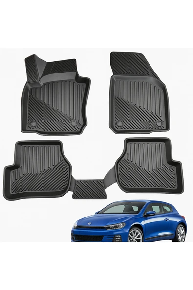 Black Gold Volkswagen Scirocco 2008-2017 Uyumlu 3D Oto Paspas Premium - Resim 3