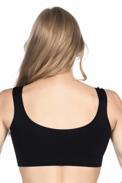 SİYAH MI Emay 4005 Soft Kalın Askı Büstiyer - 2