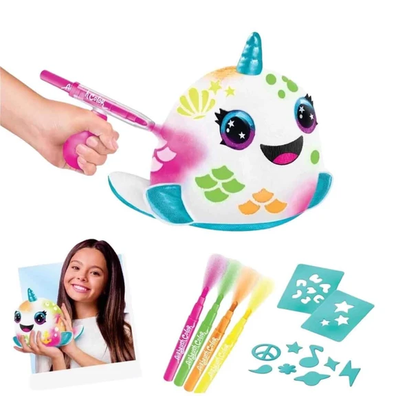 Airbrush Peluş Neon Boyama Seti - Resim 3