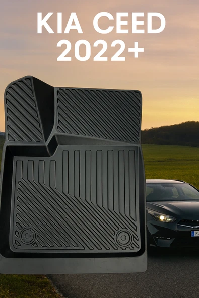 Black Gold Kia Ceed 2022+ Uyumlu 3D Oto Paspas Premium - Resim 2
