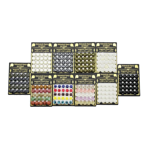 25PCS TAKIM   MIKNATISLI  EŞARP ŞAL KLİPSİ  1 KART (5284) ürün görseli