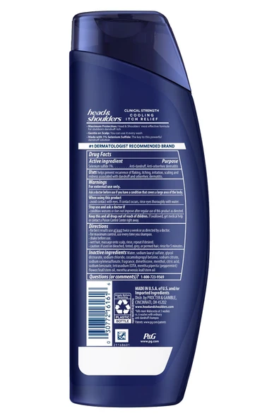 Head & Shoulders Clinical Strength Cooling Itch Relief Kepek Karşıtı Şampuan 400ML - Resim 2