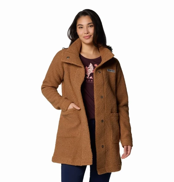 Columbia Panorama™ Long Jacket Kahverengi Kadın Outdoor Polar Ceket AL1333 ürün görseli 1