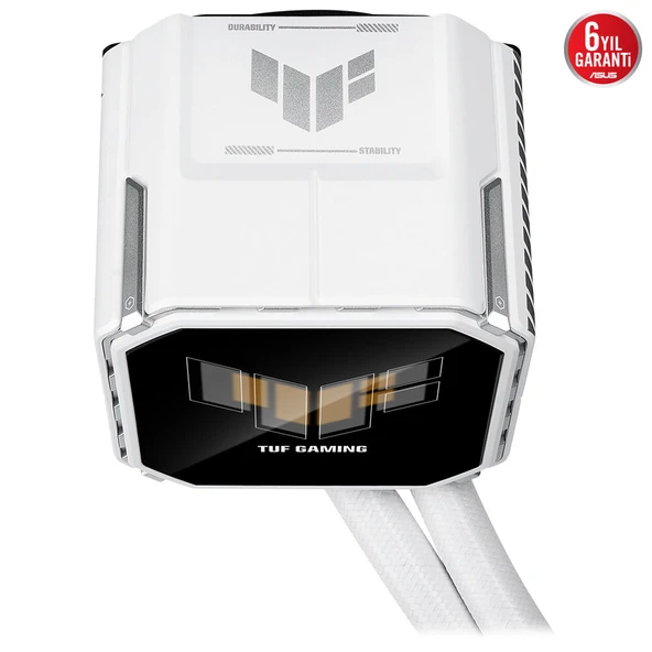 ASUS TUF GAMING LC III 360 ARGB AURA SYNC RGB 120MM*2 ADRESLENEBILIR RGB FAN CPU SIVI SOGUTUCUSU 6 YIL GARANTI BEYAZ - 5