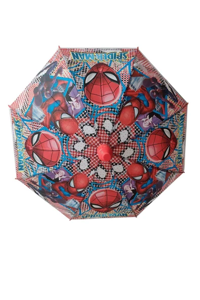 Toyhouse Örümcek Adam Kahraman Figürlü Şemsiye Su Tutmaz Bardaklı - Kılıflı Çocuk Şemsiyesi - 2