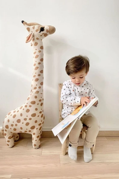 Platin Gift Zürafa Uyku Oyun Arkadaşım Yumoş Büyük Boy 100 Cm Dekoratif Yastık Uyku Ve Oyun Arkadaşım Büyük B