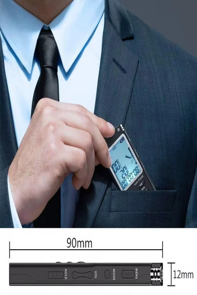 ULTRATEKNO PKB40 Ses Kayıt Cihazı Çift Mikrofonlu Mikrofonlu 32 Gb Ev Işyeri Dinleme1 Cihazı - 6