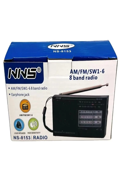 ULTRATEKNO NS-8153 Taşınabilir Pilli Cep Radyosu Deprem Çantası Radyosu Am Fm SW-1-6 8 Bandlı Mini Radyo - Resim 7