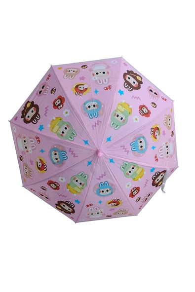 Toyhouse Labubu Figürlü Çocuk Şemsiye Baskılı 8 Telli Şemsiye - 2