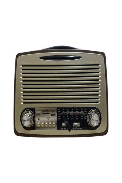 Kemai MD-1700BT Nostaljik Radyo Bluetooth'lu Hoparlör USB Tf Sd Aux Fm Destekli Retro Radyo - 5