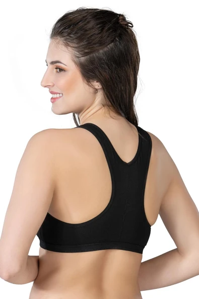 SİYAH MI Emay 1424 Modal Cotton Sporcu Büstiyer - 2