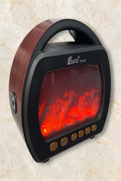 EPE FP-535 Şömine Görünümlü Nostaljik Radyo - El Fenerli Model - 6