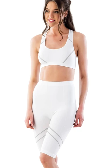 BEYAZ-GRİ MI Emay 3850 Soft Büstiyer Takım ürün görseli 1